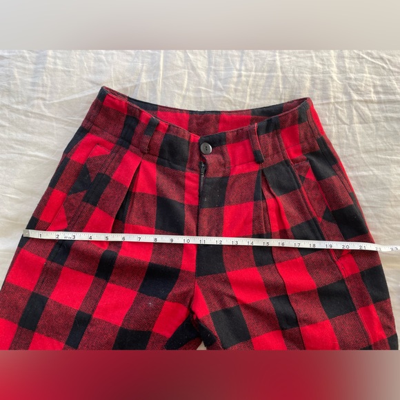 Vintage Buffalo plaid 100% wool trousers - Picture 8 of 14